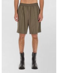 Helmut Lang - Elastic Waistband Shorts Knee Length Pockets - Lyst