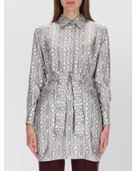 Max Mara - Printed Silk Shirt Dress - Lyst