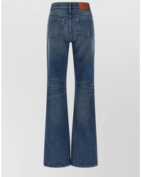 Chloé - High Waist Palazzo Denim Trousers Belt Loops - Lyst