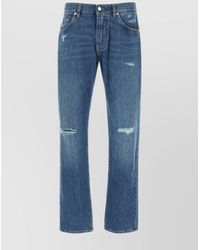 Dolce & Gabbana - Cotton Straight-Leg Jeans - Lyst