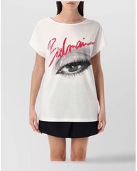 Balmain - Oversized Eye Logo T-Shirt - Lyst