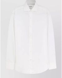Brunello Cucinelli - Cotton Shirt Basic Fit French Collar - Lyst