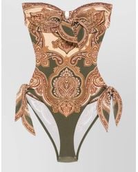 Zimmermann - Mahon Swimsuit Bow Detail High Cut Strapless - Lyst
