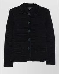 Emporio Armani - Tailored Blazer Jacket Front Pockets Notch Collar - Lyst