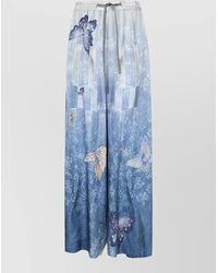 Pierre Louis Mascia - Aloe Trousers Butterfly Print Elastic Waistband - Lyst