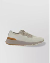 Brunello Cucinelli - Cotton Knitted Low-Top Sneakers - Lyst