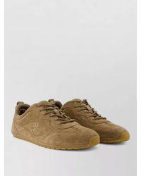 Tory Burch - Suede Leather Lace-Up Sneakers - Lyst