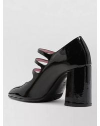 CAREL PARIS - Patent Leather Triple Strap Pumps - Lyst