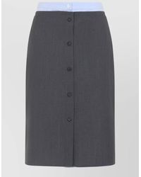 Prada - Layered Wool Skirt - Lyst