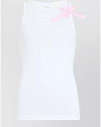 Patou - Cotton Bow-Detail Tank Top - Lyst