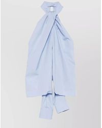 Stella McCartney - Cotton Sleeveless Halterneck Paneled Blouse - Lyst