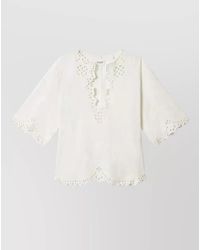 Isabel Marant - Eyelet Loungewear Top Relaxed Fit Neckline - Lyst