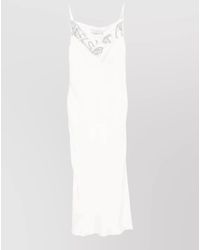IRO - Ophye Dress Draped Neckline Midi Length - Lyst