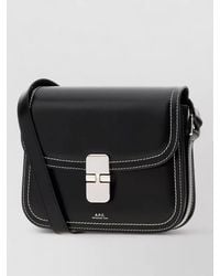 A.P.C. - Small Grace Leather Crossbody Shoulder Bag - Lyst