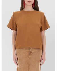 Isabel Marant - Cotton Regular-Fit Short-Sleeve Logo-Print T-Shirt - Lyst