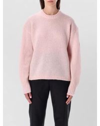 By Malene Birger - Wool Mohair Ribbed Crew Neck Sweater - Lyst