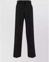 Palm Angels - Virgin Wool Blend Mid-Rise Straight-Leg Trousers - Lyst