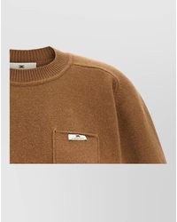 Elisabetta Franchi - Cashmere Wool Ribbed Cropped Short-Sleeve Jumper - Lyst