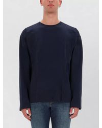 DIESEL - Cotton Knit Long Sleeve Crew Neck Top - Lyst