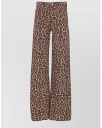 Anine Bing - Hugh Jean Leopard Print Wide Leg Trousers - Lyst