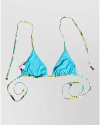 Dolce & Gabbana - Floral-Print Halterneck Bikini Top - Lyst
