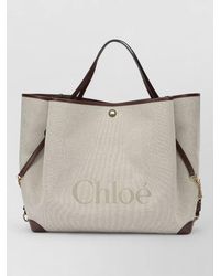 Chloé - Carry Large Canvas Tote Bag - Lyst