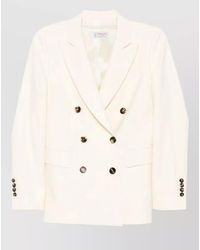 Alberto Biani - Double Breasted Jacket Virgin Wool Blend - Lyst