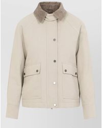 Brunello Cucinelli - Cotton Linen Single Breasted Coat - Lyst