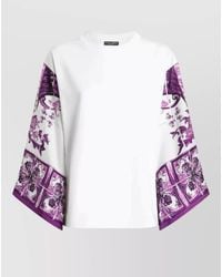 Dolce & Gabbana - Short Sleeve T Shirt Majolica Floral Print - Lyst