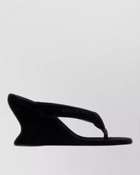 Balenciaga - Velvet Thong Wedge Sandals - Lyst