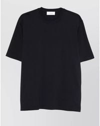 Lardini - Silk Cotton Crew Neck Short Sleeve T-Shirt - Lyst