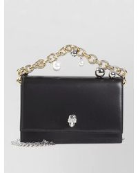 McQueen - Skull Small Leather Clutch Bag - Lyst