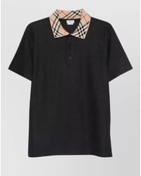 Burberry - Cotton Classic Fit Short-Sleeve Polo Shirt - Lyst