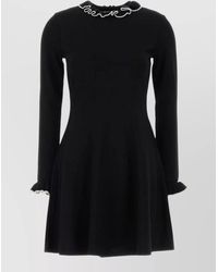 Valentino Garavani - Viscose-Blend Mini Dress - Lyst