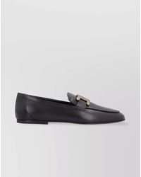Tod's - Leather Slip-On With-Tone Chain Detail - Lyst