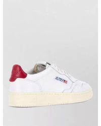 Autry - Lace Up Low Sneakers Contrast Heel Tab - Lyst