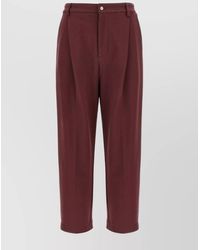 Brunello Cucinelli - Cropped Trousers With Elastic Waistband And Pockets - Lyst