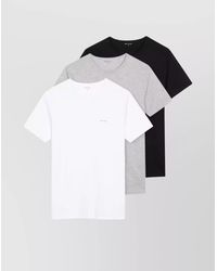 Paul Smith - Organic Cotton Logo Print Crew Neck T-Shirt 3-Pack - Lyst