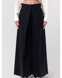 Balenciaga - High Waist Trousers Wide Leg Belt Loops - Lyst