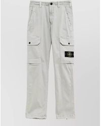 Stone Island - Cotton Slim-Fit Pants - Lyst
