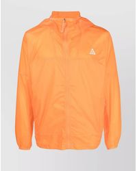 Nike - Nylon Logo Print Hooded Windbreaker Jacket - Lyst