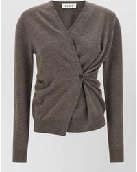 Rohe - Asymmetric Ribbed Fine-Knit V-Neck Cardigan - Lyst