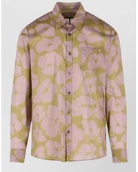 Dries Van Noten - Cotton Shirt Long Sleeves Floral Pattern - Lyst