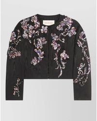 Dries Van Noten - Embroidered Cropped Single Breasted Jacket - Lyst