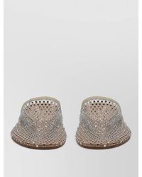 Alysi - Flat Mule Sandals Mesh Upper Strass - Lyst