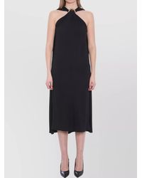 Gucci - Halterneck Sleeveless Midi Dress - Lyst