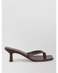 Aeyde - Square Toe Kitten Heel Open Back Sandals - Lyst