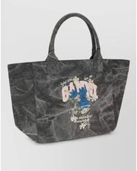 Ganni - Medium Cotton Flower-Print Tote Bag - Lyst