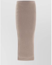 Max Mara - Cashmere Wool Knit Fitted Skirt - Lyst