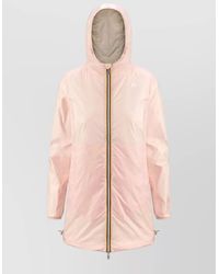 K-Way - Hooded Lightweight Jacket Elastic Cuffs Two Tone - Lyst